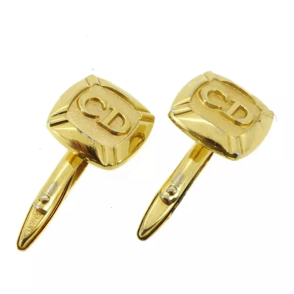 Dior cuff CD mark gold-plated Authentic used T16860